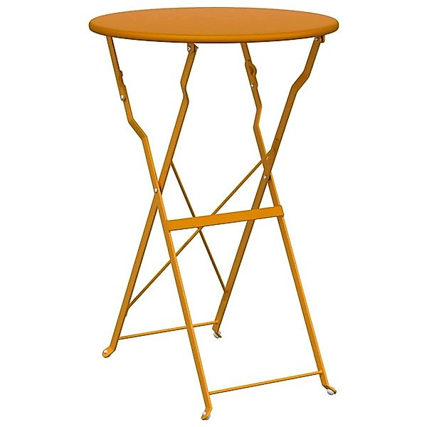 vidaXL Bistrotisch Senf Ø50x71 cm Pulverbeschichteter Stahl 42002963 günstig online kaufen
