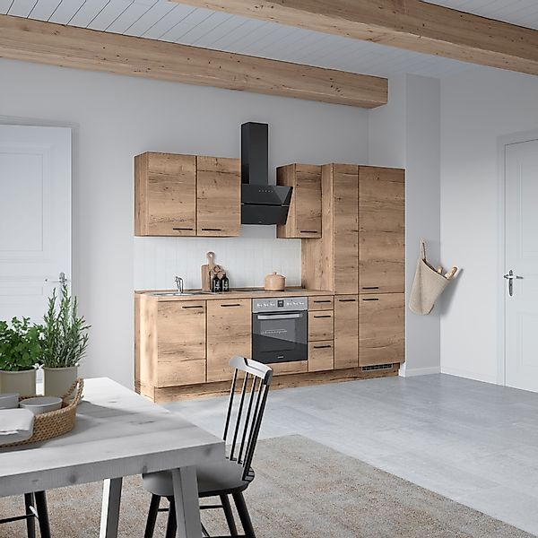 nobilia® Küchenzeile »"Structura II"« vormontiert, Ausrichtung wählbar, Bre günstig online kaufen