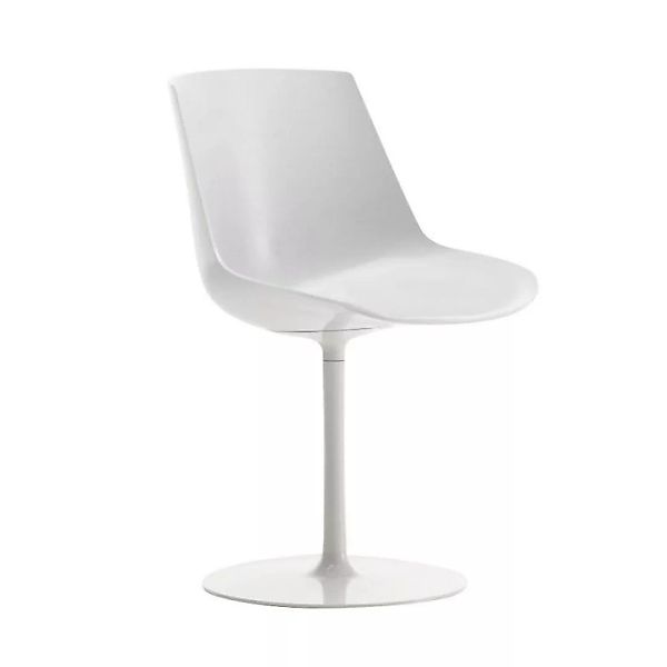 MDF Italia - Flow Stuhl Tellerfuß - weiß/Sitzschale weiß pigmentiert/BxHxT günstig online kaufen