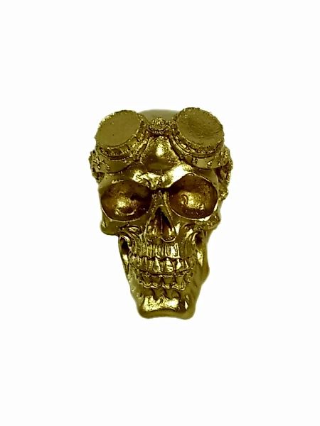 Skulptur Totenkopf Schädel Gold günstig online kaufen