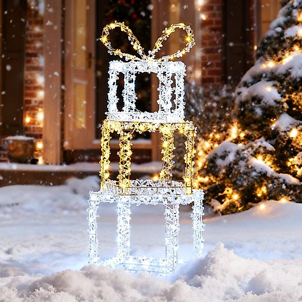 COSTWAY Weihnachtsfigur (1 St), LED Geschenkbox, günstig online kaufen