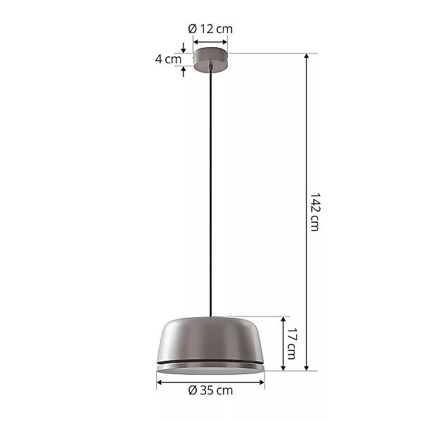 Lucande Faelinor LED-Hängeleuchte, grau günstig online kaufen