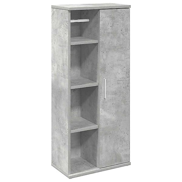 vidaXL Badezimmer-Set Badezimmerschrank mit Rollenhalter Betongrau günstig online kaufen