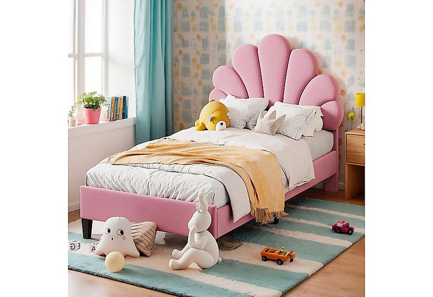 REDOM Einzelbett 90 x 200 cm Kinderbett Gästebett Polsterbett (mit Kopfteil günstig online kaufen