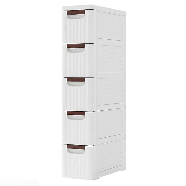 Costway Nischenschrank 20 cm Breit 5 Schubladen Weiß 42 x 19 x 91 cm günstig online kaufen