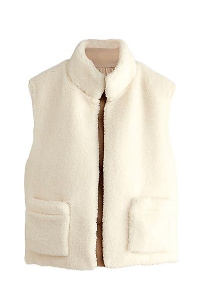 Next Fleeceweste Wendebare Teddy-Weste aus Borg günstig online kaufen