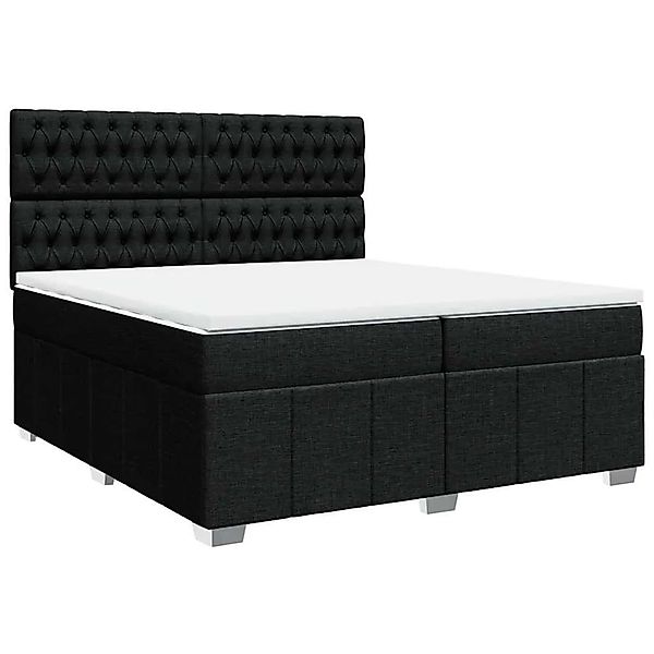 vidaXL Boxspringbett mit Matratze Schwarz 200x200 cm Stoff 3294084 günstig online kaufen