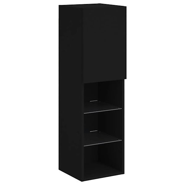 vidaXL TV-Schrank mit LED-Leuchten Schwarz 30,5x30x102 cm 837017 günstig online kaufen