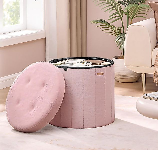 SONGMICS Sitzhocker, Hocker mit Stauraum, faltbarer Hocker mit abnehmbarem günstig online kaufen