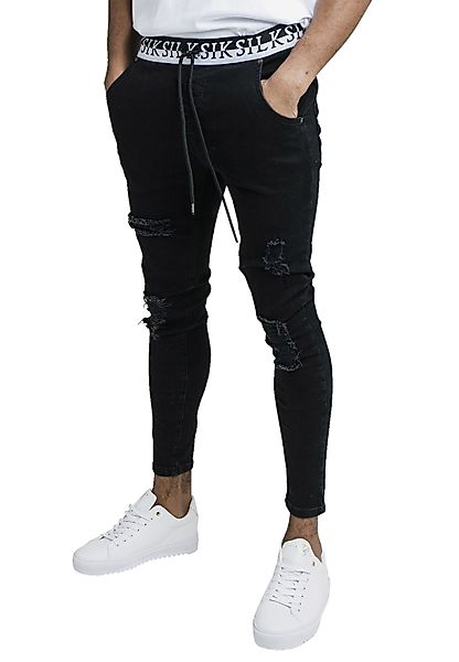 SikSilk Herren Jeans DISTRESSED SKINNY ELASTICATED DENIM SS-19646 Washed Bl günstig online kaufen