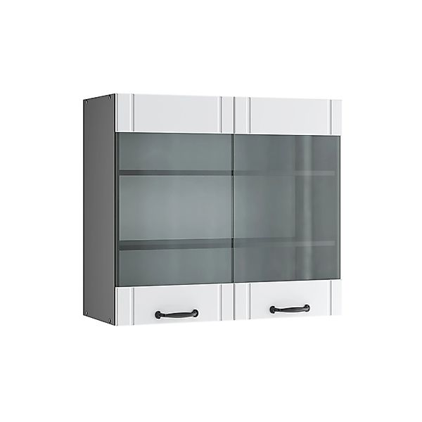 Vicco Glashängeschrank Fame-Line, Weiß Landhaus/Anthrazit, 80 günstig online kaufen