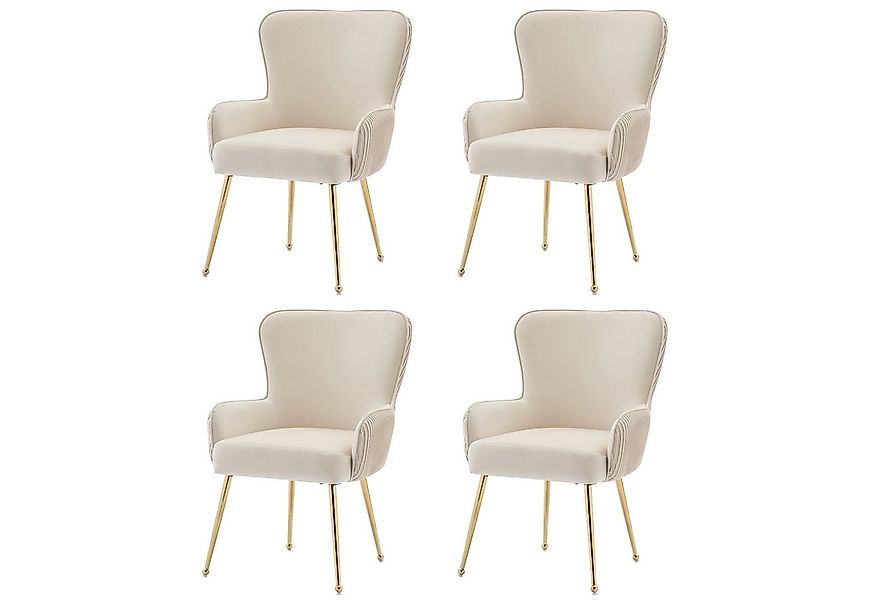 Flieks Esszimmerstuhl (Set, 4 St), 4er Set Polsterstühle mit Armlehnen Wohn günstig online kaufen