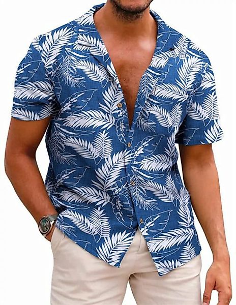 KIKI T-Shirt Herren Hawaii Casual Kurzarm Strand Reisen günstig online kaufen