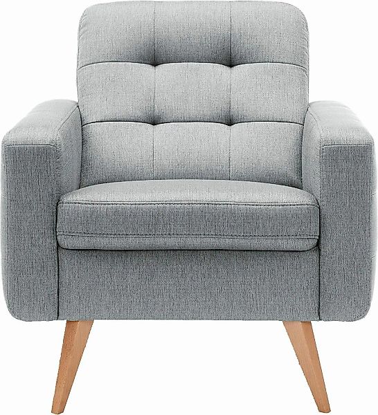 exxpo - sofa fashion Sessel "Nappa, Loungesessel mit aktueller Rückensteppu günstig online kaufen