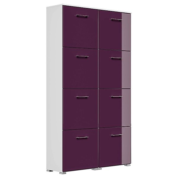 Posseik Schuhschrank Elite 8 Klappen 32 Paar Schuhe 105 x 187 cm Weiß-Bromb günstig online kaufen