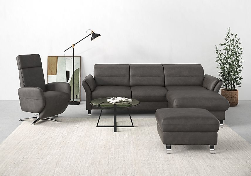 sit&more Ecksofa "Grenoble L-Form mit Federkern" wahlweise mit Bettfunktion günstig online kaufen