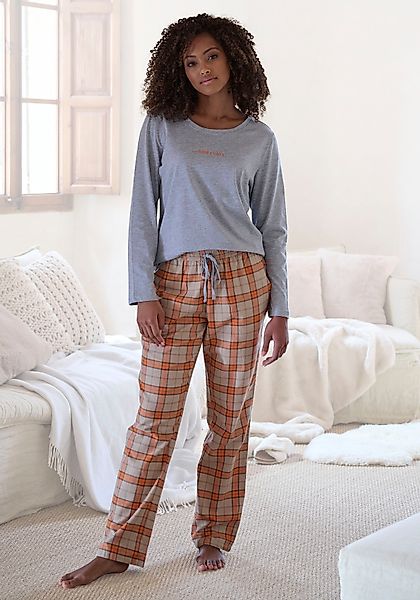 Vivance Dreams Pyjama 2 Stk. tlg., aus kuschelig weichem Flanell günstig online kaufen