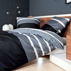 Janine Bettwäsche Bettbezug 155x220 80x80 gestreift günstig online kaufen