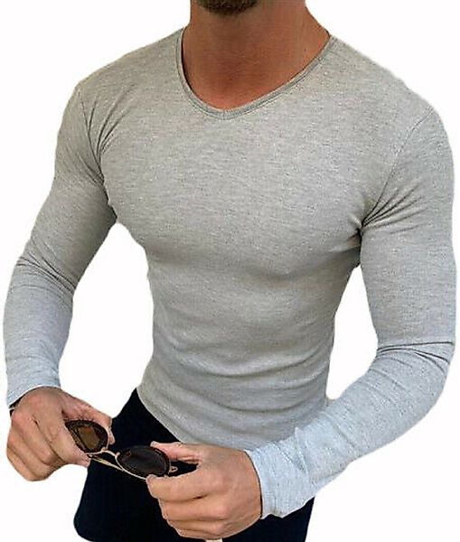 cofi1453 Langarmshirt Langarmshirt Longsleeve Basic Pullover günstig online kaufen