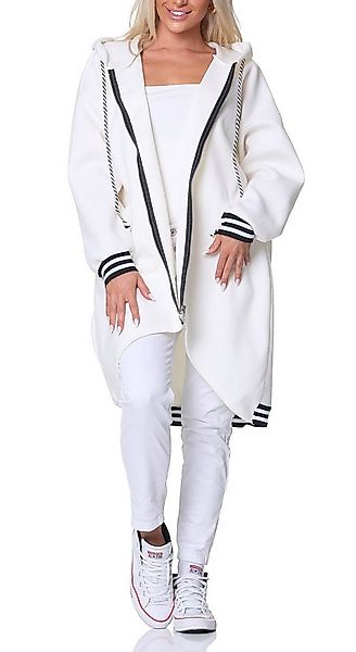 simaranda Kapuzennickijacke Damen Sweatjacke 5410 38-44 Creme mit Kapuze günstig online kaufen