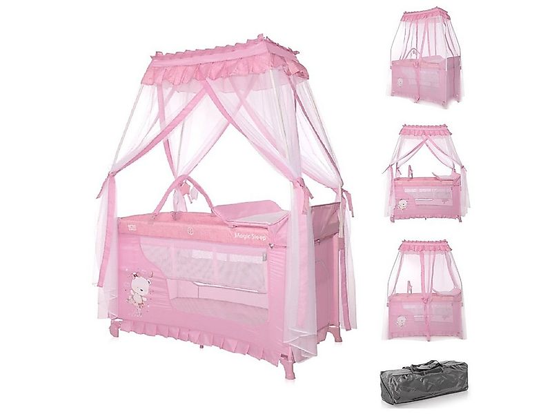 Lorelli Baby-Reisebett Reisebett, Laufstall Magic Sleep, 2 Ebenen Baldachin günstig online kaufen