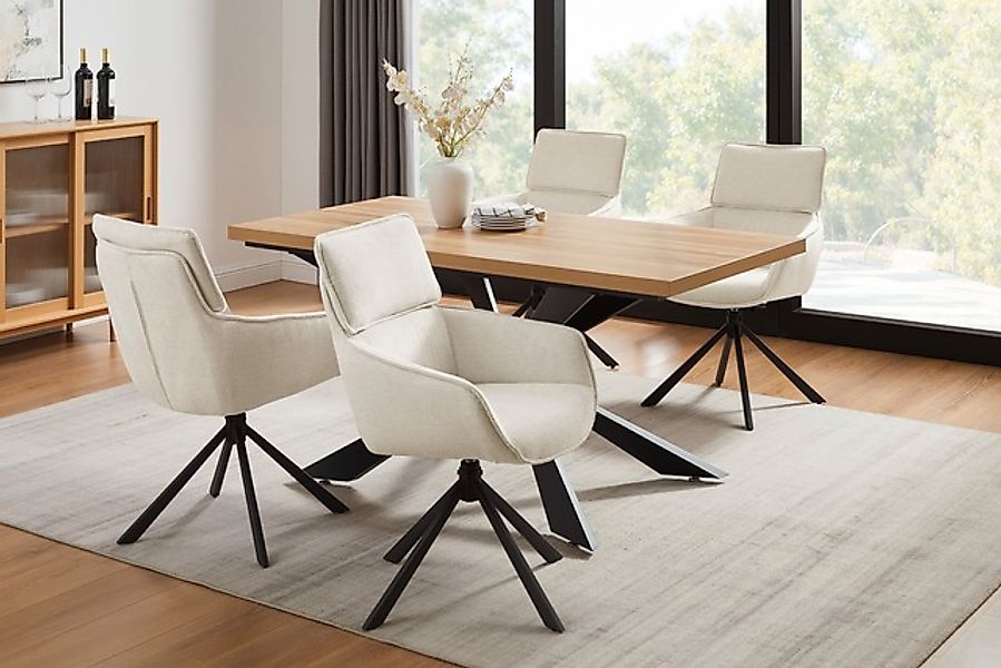 OTTO home Essgruppe »Cusey, besteht aus einem Esstisch und vier Stühlen« Se günstig online kaufen