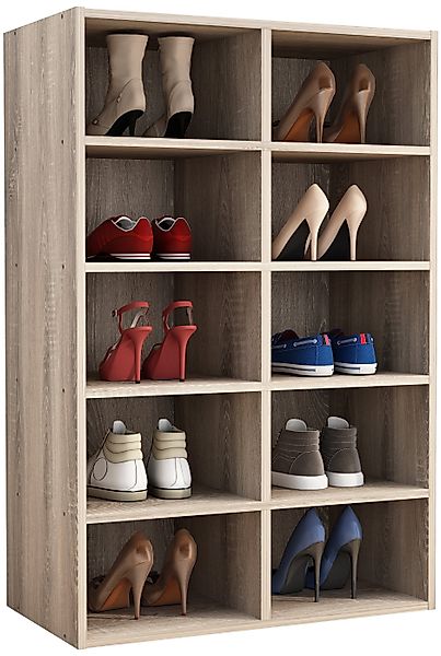 VCM Schuhregal Holz Regal Schuhschrank Schuhregal günstig online kaufen