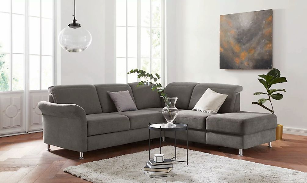 sit&more Ecksofa "Darwin L-Form", inklusive Federkern, wahlweise mit Kopfte günstig online kaufen