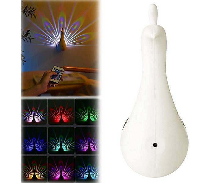 VIVIHEYDAY LED Dekolicht Touch-Schalter LED Wandleuchte Pfau Nachtlicht mit günstig online kaufen