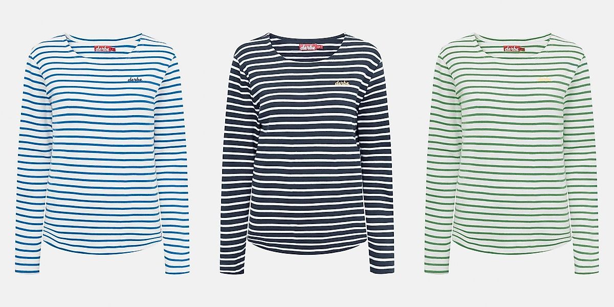 Derbe Langarmshirt Interstriped Damen Longsleeve (1-tlg) günstig online kaufen