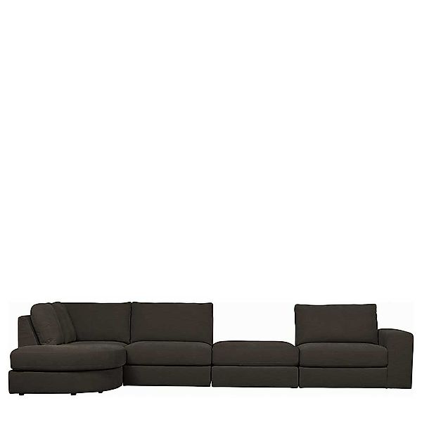 Sofa Kombination Anthrazit in modernem Design fünf Sitzplätzen günstig online kaufen