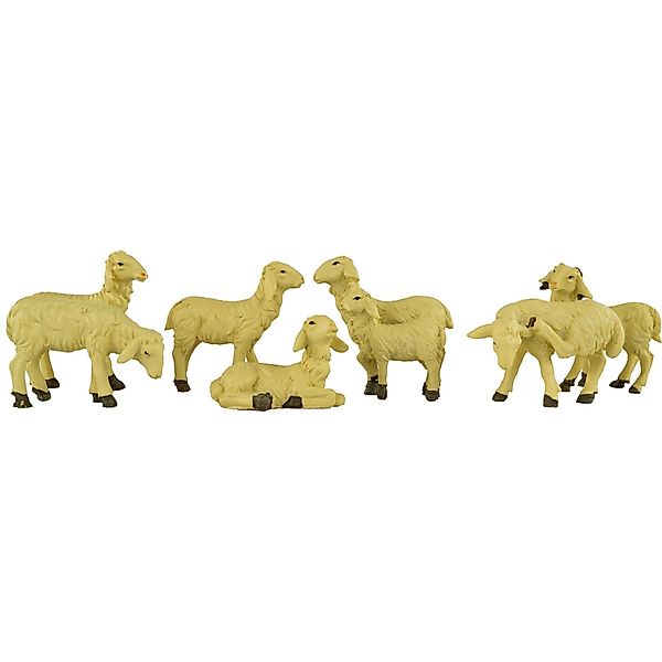 dekoprojekt Krippen-Zubehör Handbemalte Krippenfiguren Schafe 7-tlg., günstig online kaufen