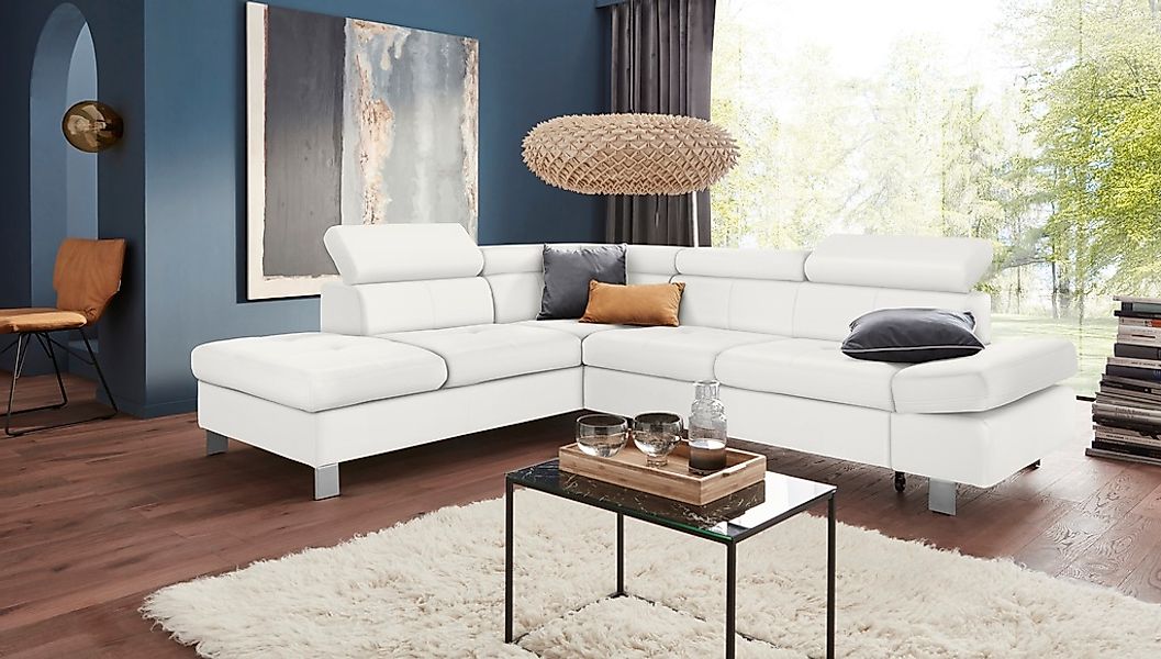 exxpo - sofa fashion Ecksofa "Fiji, L-Form", mit Kopf- bzw. Rückenverstellu günstig online kaufen