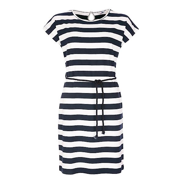 modAS Shirtkleid Damen Kurzarm-Kleid mit Blockstreifen günstig online kaufen