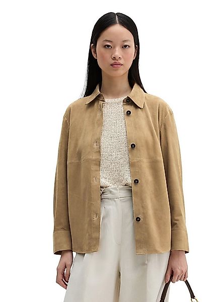 Marc O'Polo Langarmbluse aus weichem Ziegen-Veloursleder günstig online kaufen