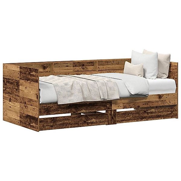 vidaXL Bett Tagesbett mit Schubladen Altholz Holzwerkstoff 90 x 200 cm (1-t günstig online kaufen