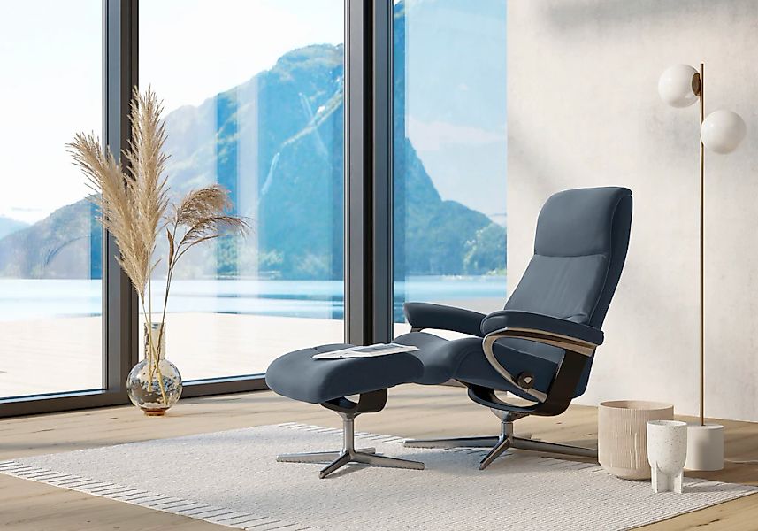 Stressless Relaxsessel "View" mit Cross Base, Größe S, M & L, Holzakzent Sc günstig online kaufen