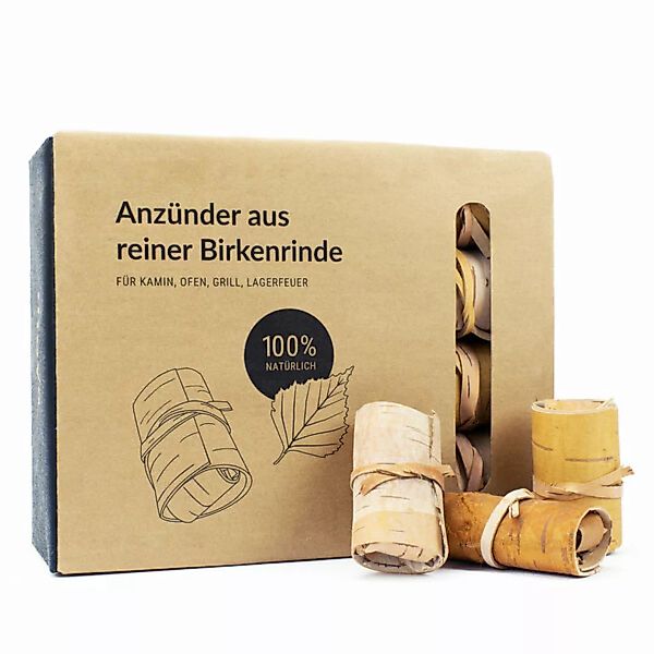 Anzünder Für Grill Und Kamin Aus 100% Birkenrinde - 24 Stück günstig online kaufen