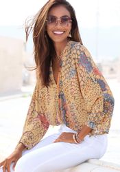 Buffalo Fledermausshirt mit Animaldruck, lockere Bluse mit V-Ausschnitt, Bl günstig online kaufen