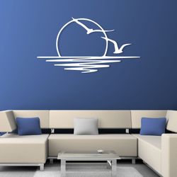 Jumpeak Wanddekoobjekt Sonne und Möwe Metall günstig online kaufen