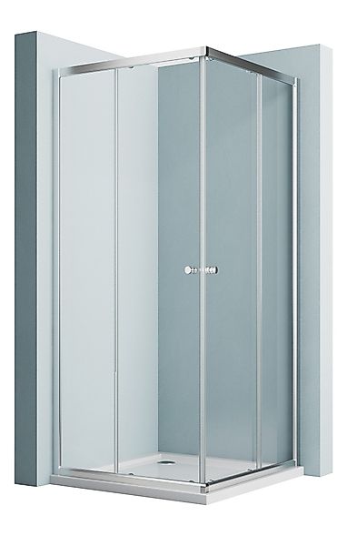 Hopibath Eckdusche Duschkabine 80x80 Eckeinstieg Schiebetür günstig online kaufen