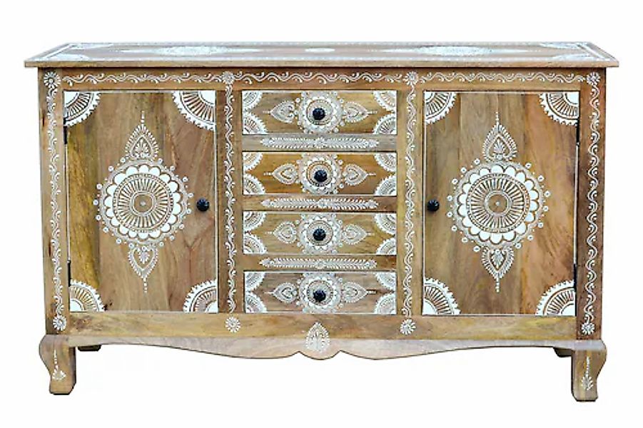 Home affaire Sideboard "Gullaba", Kommode, Hand bemalt, Breite 140 cm günstig online kaufen