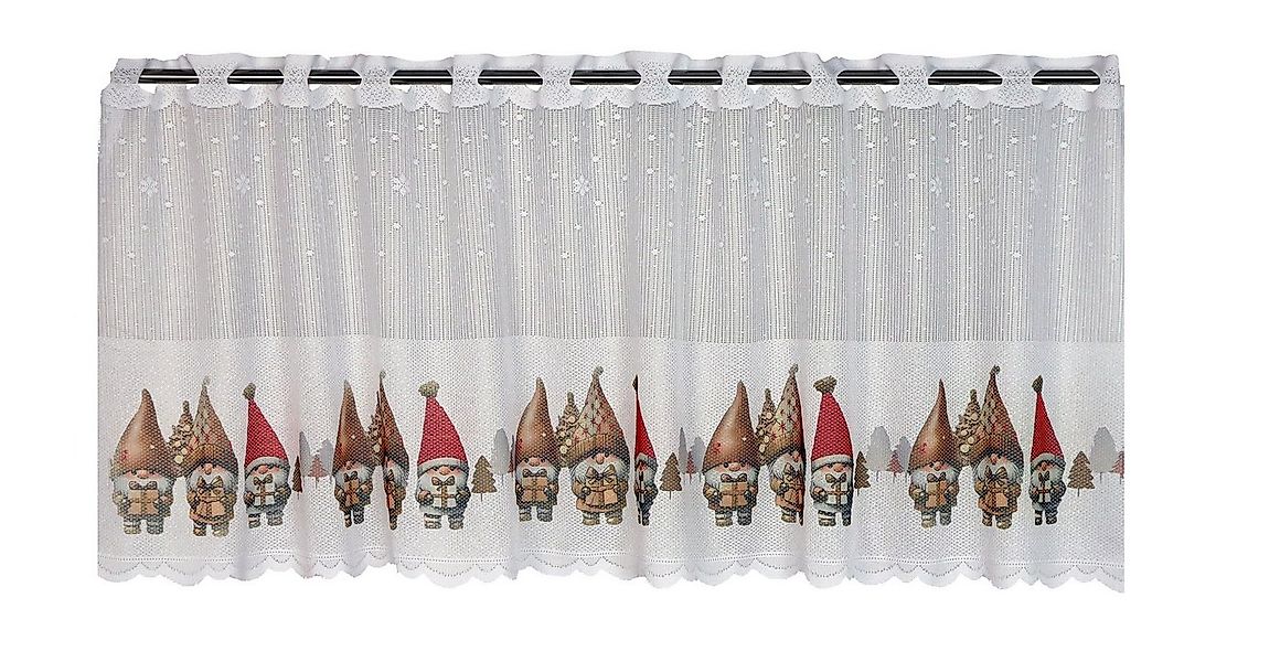 Clever-Kauf-24 Scheibengardine Scheibengardine „Wichtel“ 50x150cm, Ösen, tr günstig online kaufen