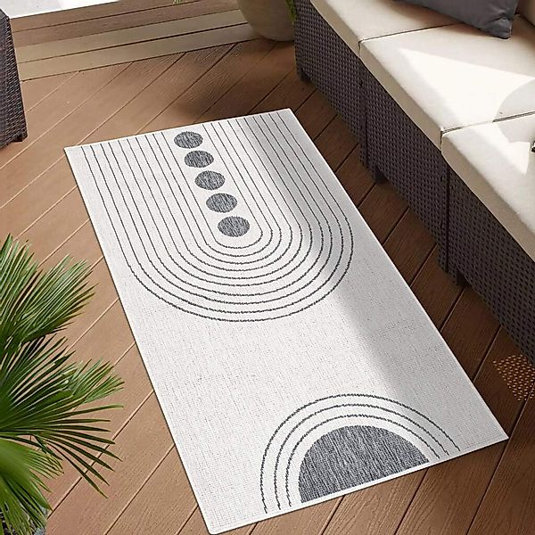 Carpet City Outdoorteppich "DUO RUG 5739" rechteckig 5 mm Höhe Wendeteppich günstig online kaufen