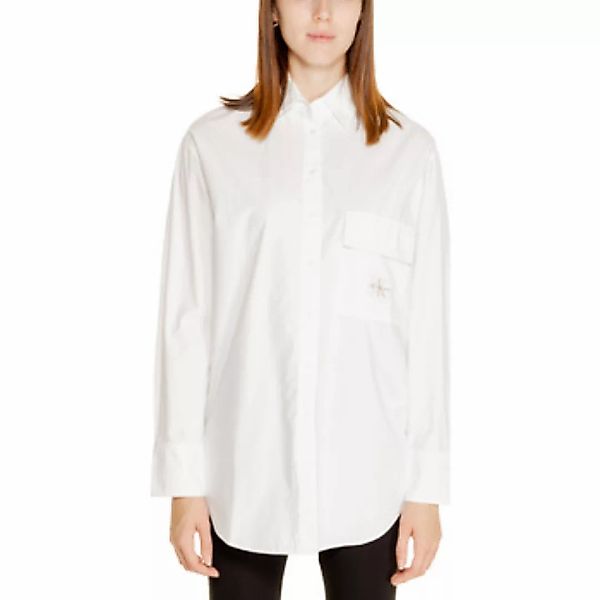 Calvin Klein Jeans Longbluse "LONG COTTON UTILITY LS SHIRT", mit Logopatch günstig online kaufen