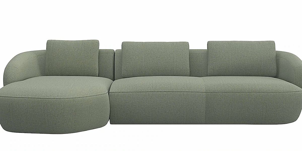 FLEXLUX Wohnlandschaft "Torino, rund, L-Form, Sofa-Ecke mit Recamiere, Long günstig online kaufen
