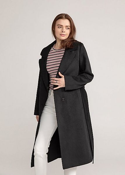 Manisa Wolljacke Wollmantel mit Stehkragen günstig online kaufen