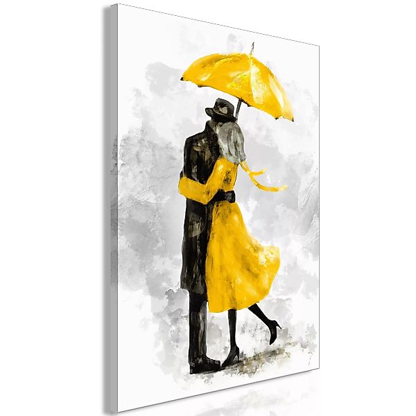 Wandbild - Under Yellow Umbrella (1 Part) Vertical günstig online kaufen