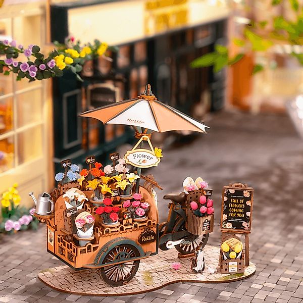 Robotime 3D-Puzzle Robotime Blumenfahrrad Rolife 3D günstig online kaufen