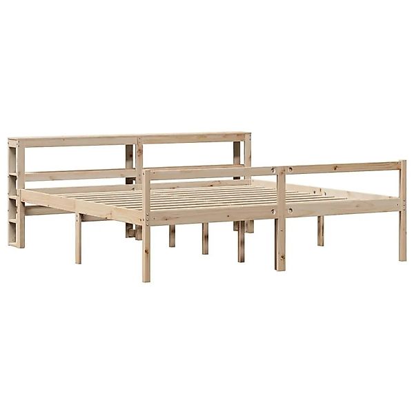 vidaXL Seniorenbett mit Kopfteil 200x200 cm Massivholz Kiefer 3305873 günstig online kaufen